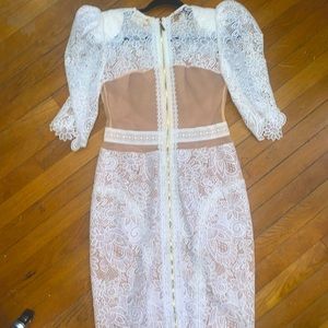 Bronx and Banco Medeleine Dress in White. Size Medium